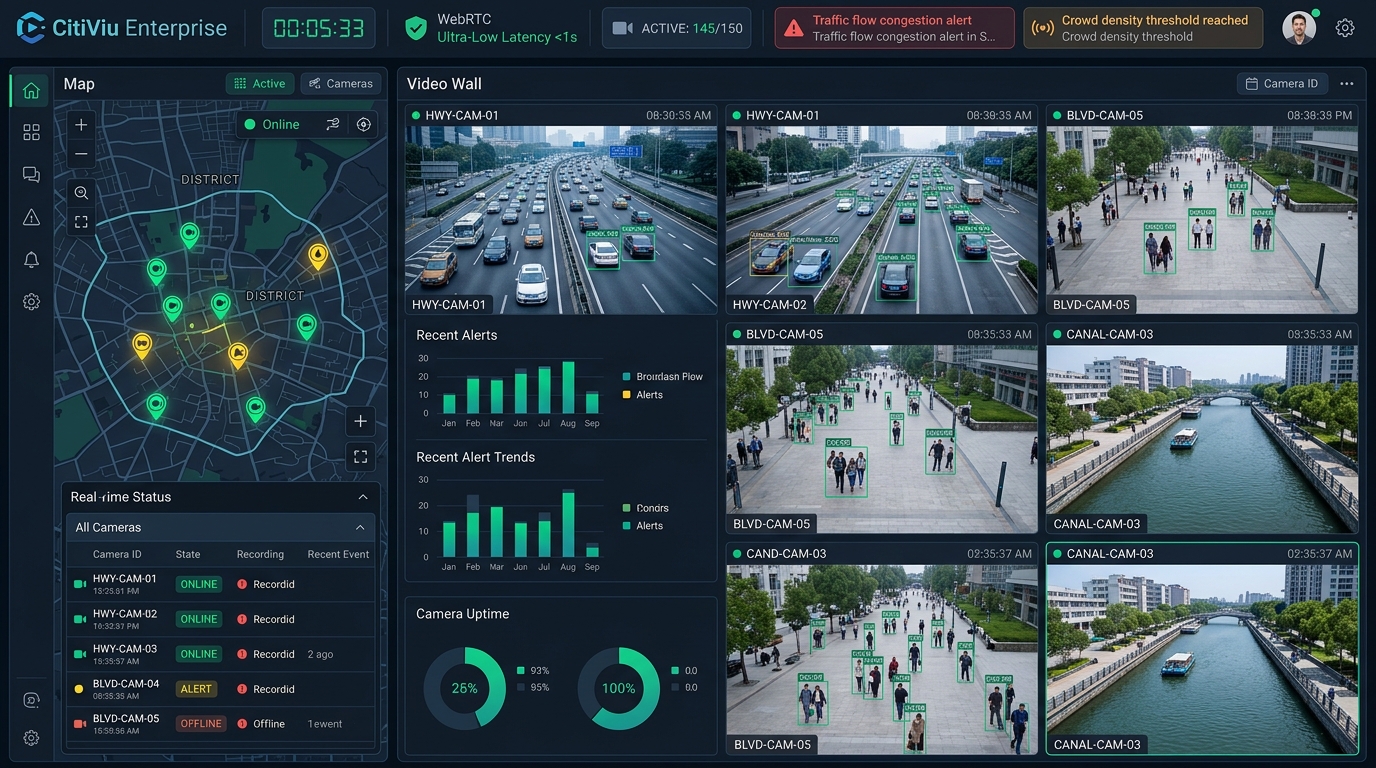 CitiViu Enterprise Dashboard Antarmuka Command Center